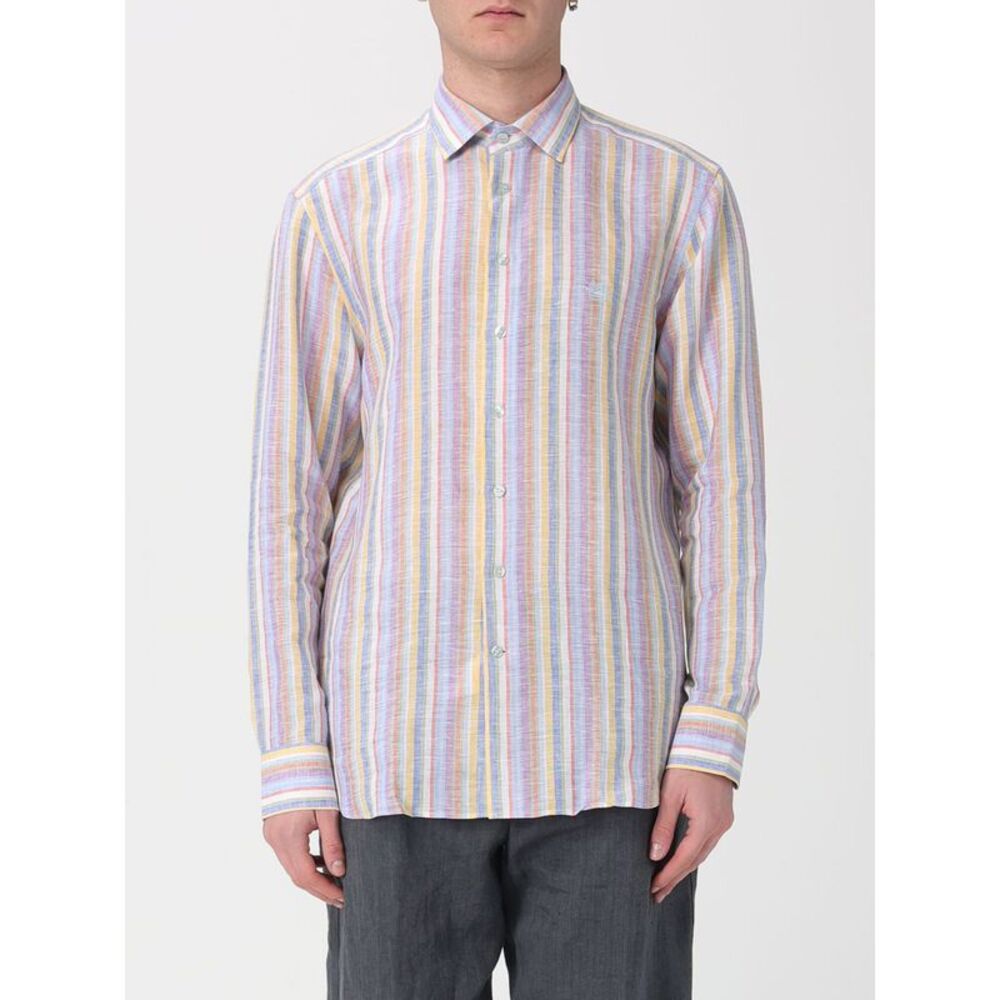 Etro Men Etro Striped Linen Shirt